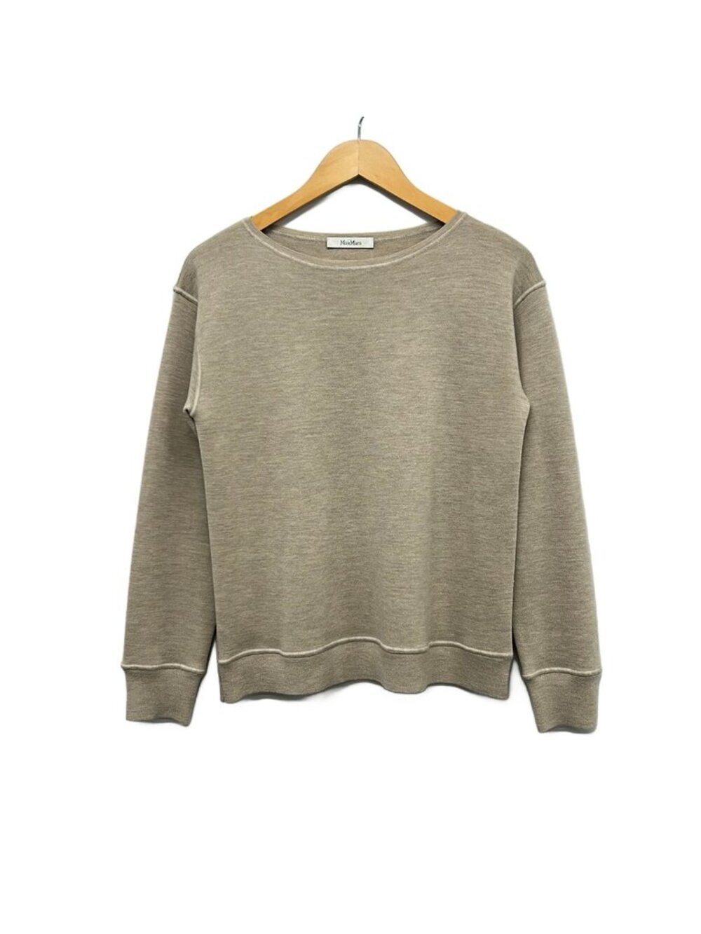 Max Mara Long Sleeve Sweater Gray Beige S